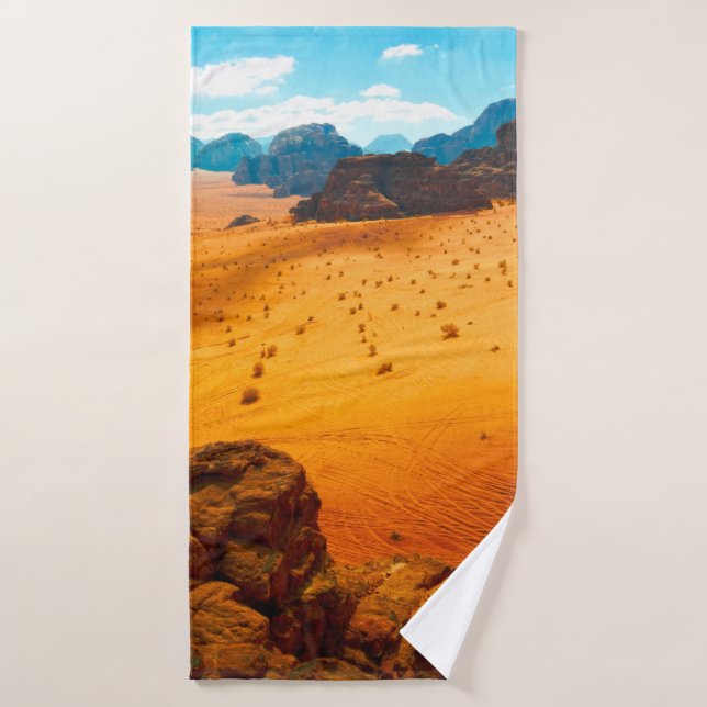 Wadi Rum desert, Jordandesert,wadi,rum,jordan,art, Bath Towel (Bath Towel)