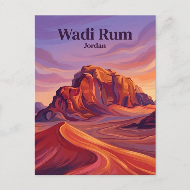 Wadi Rum Jordan Postcard (Front)