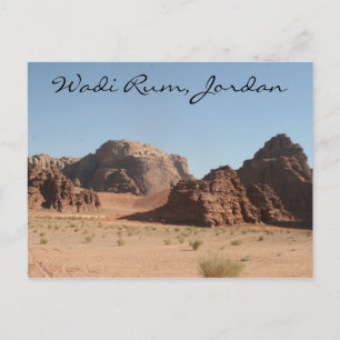 wadi rum jordan postcard