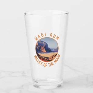 Wadi Rum Jordan Retro Distressed Circle Glass