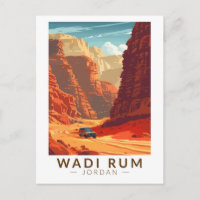 Wadi Rum Jordan Travel Art Vintage