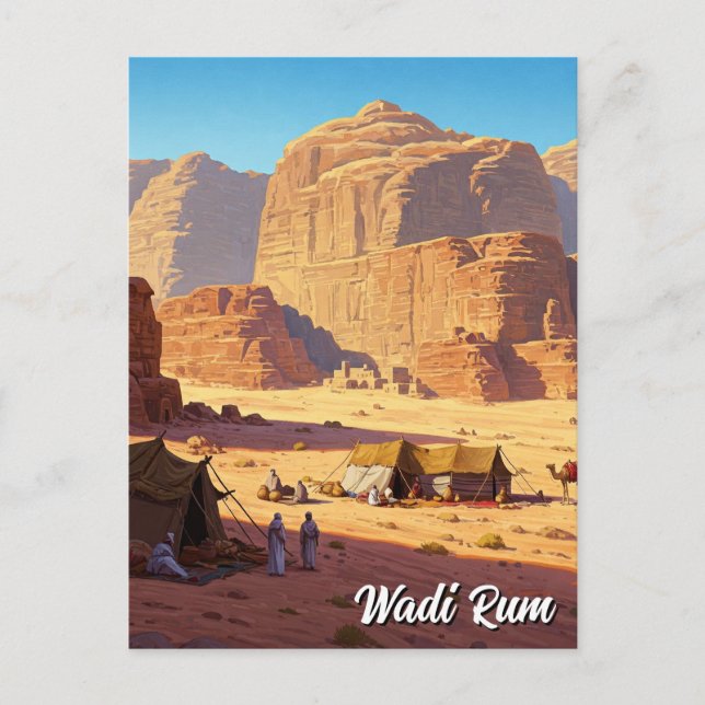 Wadi Rum Jordan Travel Postcard (Front)