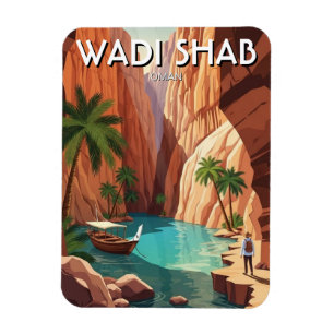 Wadi Shab Oman Travel Magnet