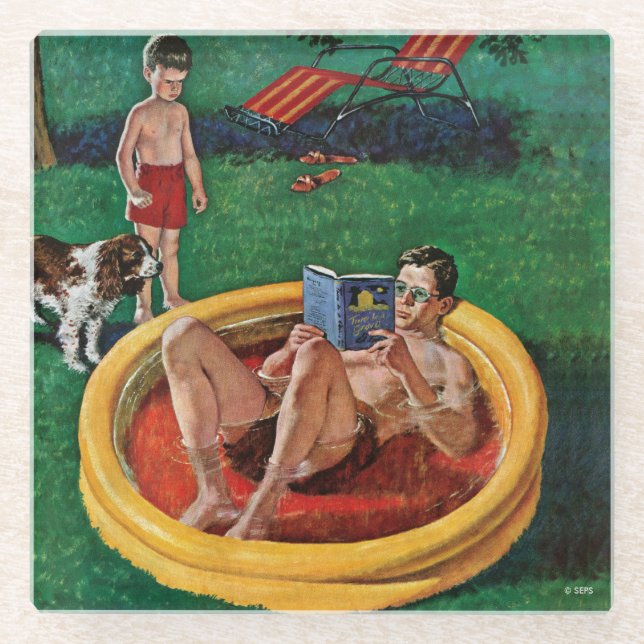 Wading Pool Glass Coaster (Front)