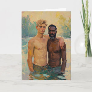 Wading Together in Warm Watercolor Card