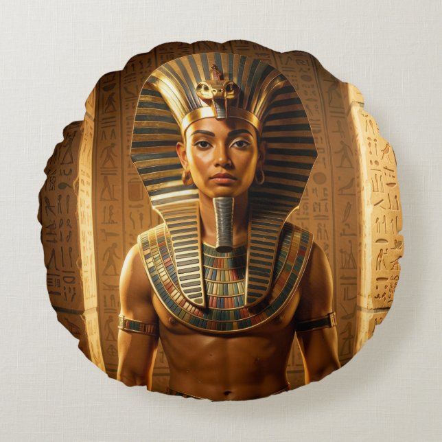 Wadjet – Ägyptische Schlangengöttin´1 Round Cushion (Front)