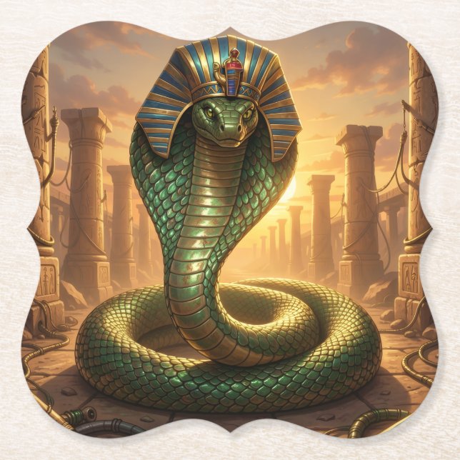 Wadjet – Ägyptische Schlangengöttin´6 Paper Coaster (Front)