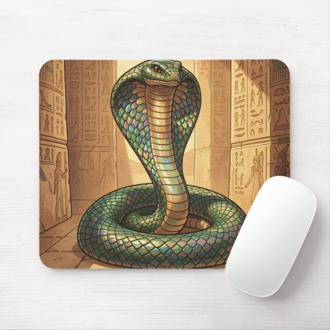 Wadjet – Ägyptische Schlangengöttin Mouse Pad (With Mouse)