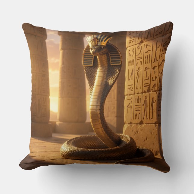 Wadjet – Egyptian Cobra Goddess´6 Cushion (Front)