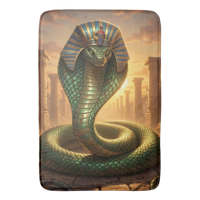 Wadjet – Egyptian Snake Goddess´6 Bath Mat (Front Vertical)