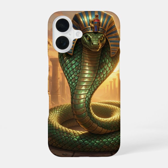Wadjet - Egyptian snake goddess iPhone 16 Case (Back)