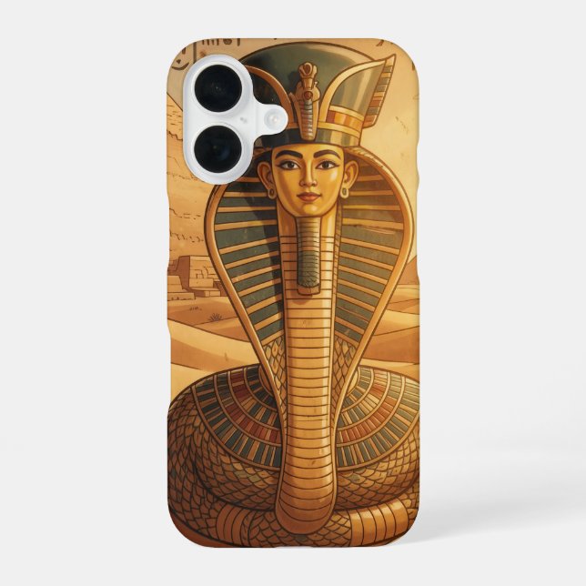 Wadjet - Egyptian snake goddess iPhone 16 Case (Back)