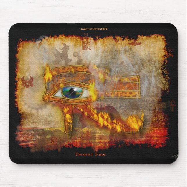 Wadjet, Eye of Horus Sacred Egyptian Art Mousepad (Front)