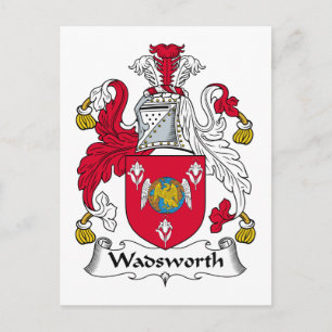 Wadsworth Family Crest Postcard