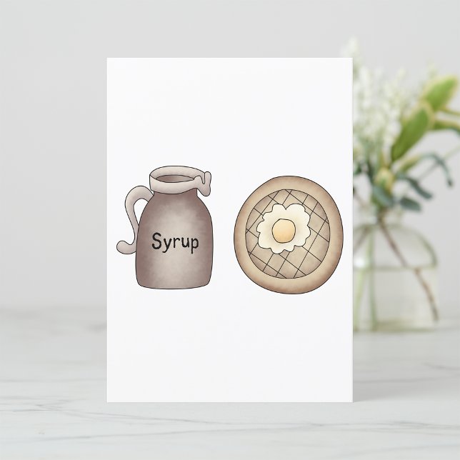 Waffle and Maple Syrup Jug Breakfast Invitation (Creator Uploaded)