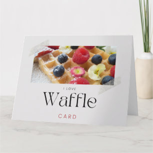 Waffle And Raspberry Fruit Breakfast Card