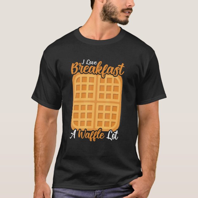 Waffle Breakfast Foods Dessert Mini Waffle Food T-Shirt (Front)