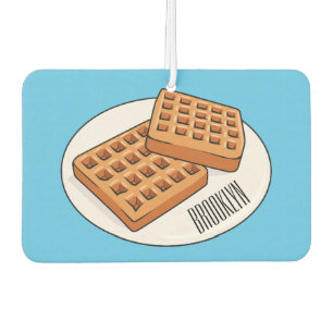 Waffle cartoon illustration  car air freshener