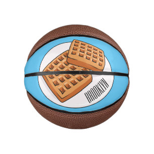 Waffle cartoon illustration mini basketball