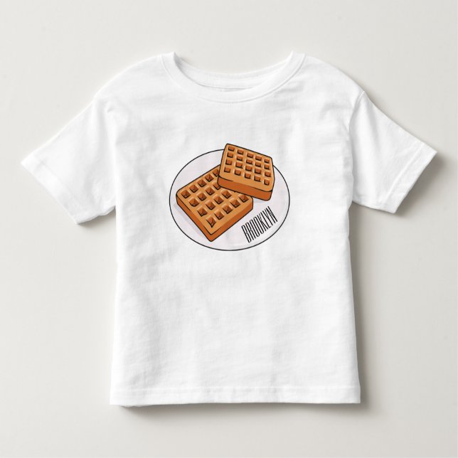 Waffle cartoon illustration  toddler T-Shirt (Front)