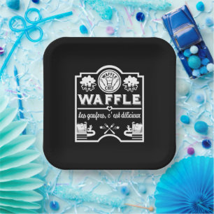 Waffle Chef Paper Plate