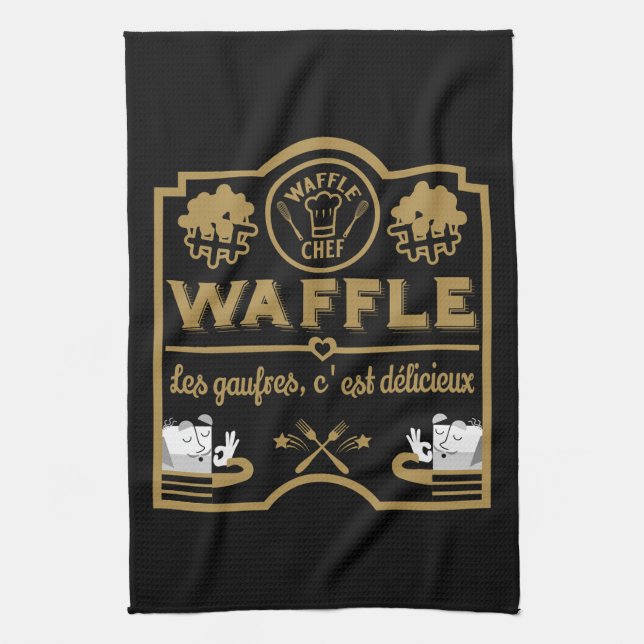 Waffle Chef Tea Towel (Vertical)