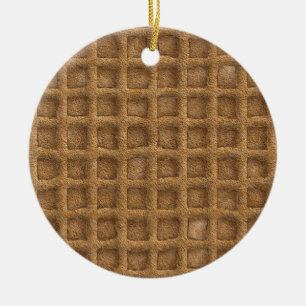 Waffle Cone Ceramic Ornament