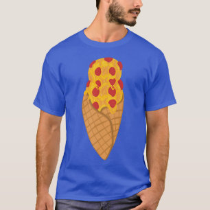 Waffle Cone Cheesy Pepperoni Pizza Ice Cream 34815 T-Shirt