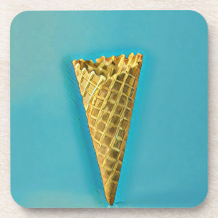 Waffle cone for ice cream lovers coaster