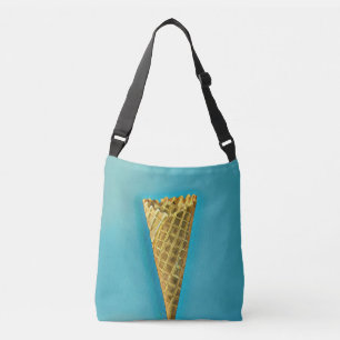 Waffle cone for ice cream lovers crossbody bag