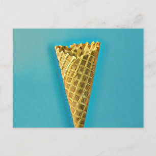 Waffle cone for ice cream lovers postcard