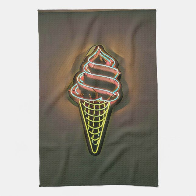 Waffle cone tea towel (Vertical)