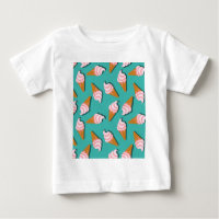 Waffle cones ice cream and frozen yogurt pattern