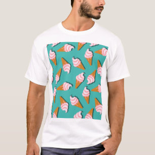 Waffle cones ice cream and frozen yogurt pattern T T-Shirt