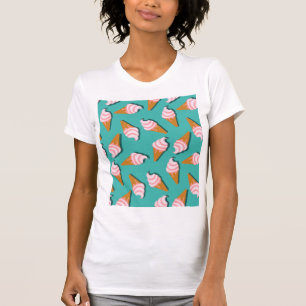 Waffle cones ice cream and frozen yogurt pattern T T-Shirt