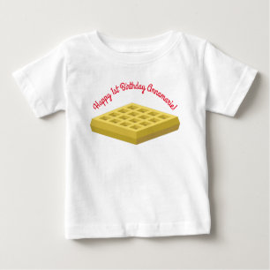 Waffle Cute Breakfast Brunch Kids 1st Birthday Baby T-Shirt
