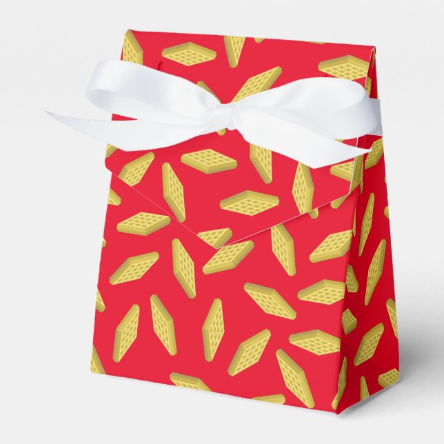 Waffle Cute Breakfast Brunch Kids 1st Birthday Favour Box (Front Side)