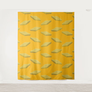 Waffle Cute Breakfast Brunch Kids 1st Birthday Tapestry