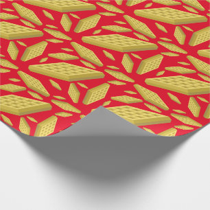 Waffle Cute Breakfast Brunch Kids 1st Birthday Wrapping Paper
