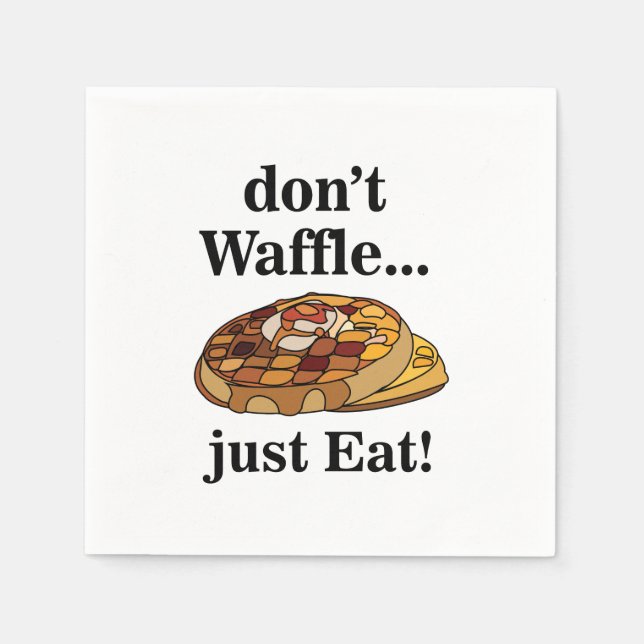 Waffle Food Funny Party Napkin (Front)