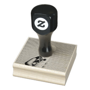 Waffle ice cream cone rubber stamp