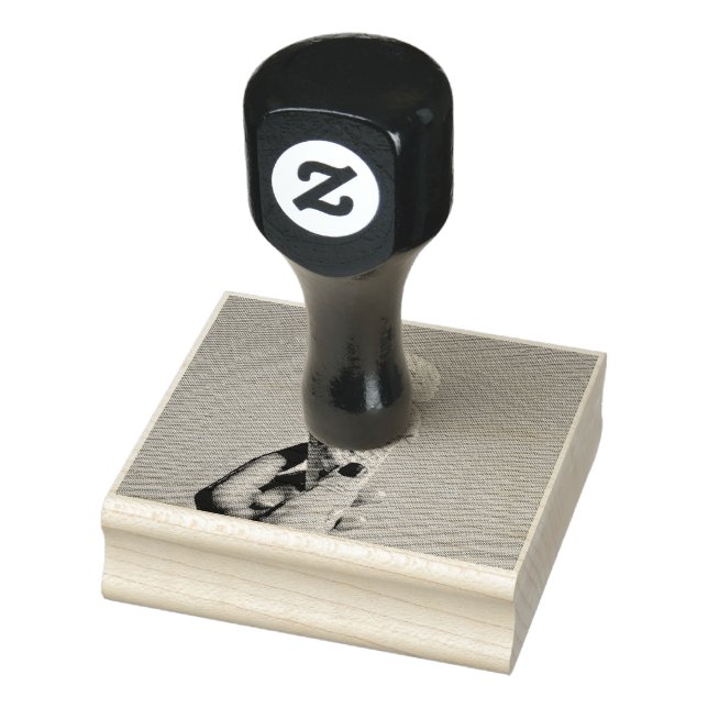 Waffle ice cream cone rubber stamp (Stamp)