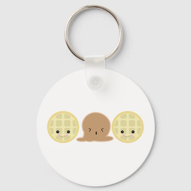 waffle ice cream sandwich key ring (Front)
