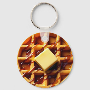 Waffle illustration  key ring