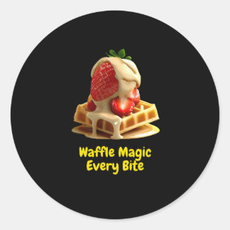 Waffle Magic Classic Round Sticker