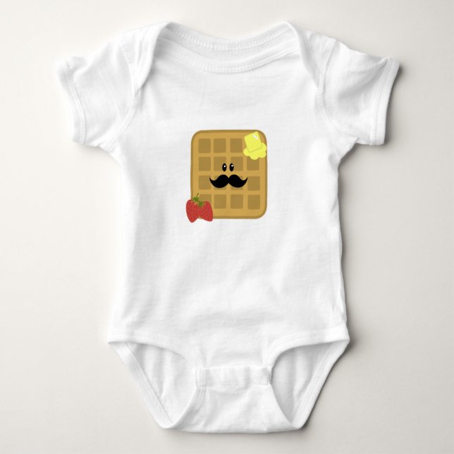 Waffle Man Baby Bodysuit (Front)