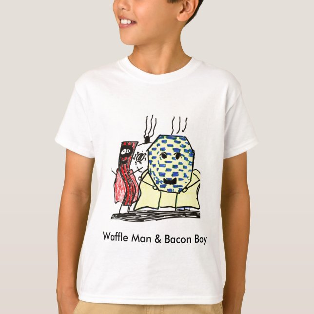 Waffle Man & Bacon Boy T-Shirt (Front)