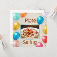 Waffle Plate Setting Breakfast