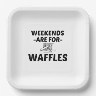 WAFFLE WEEKEND PAPER PLATE