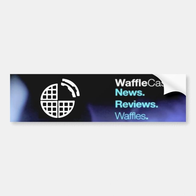 WaffleCast Official Bumper Sticker! Bumper Sticker (Front)